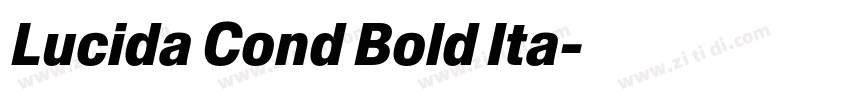 Lucida Cond Bold Ita字体转换